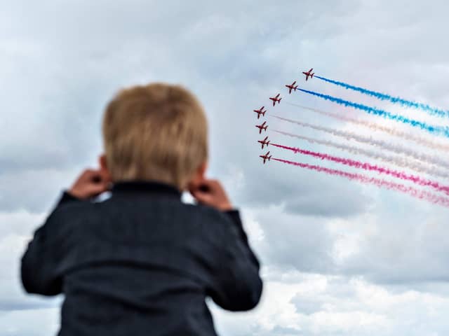 Red Arrows. (Photo by HENNING BAGGER/Ritzau Scanpix/AFP via Getty Images)