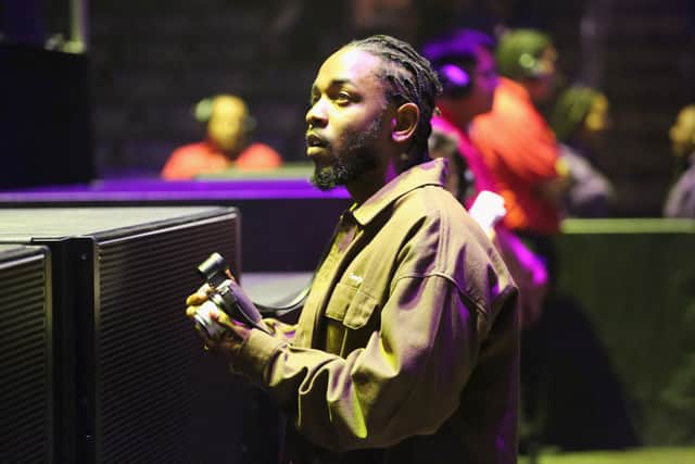 Kendrick Lamar attends the 2018 BET Experience Staples Center Concert, sponsored by COCA-COLA, at L.A. Live on June 22, 2018 in Los Angeles, California.  (Photo by Ser Baffo/Getty Images for BET)