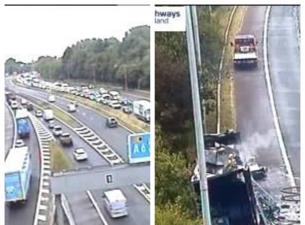 <p>M6 is closed due to a vehicle fire. Picture: Traffic England</p>