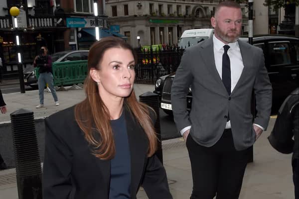 Coleen Rooney and Wayne Rooney arrive at the Royal Courts of Justice, Strand in May 2022 (Pic: Getty Images)