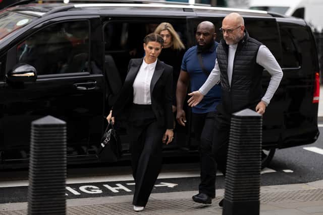 Rebekah Vardy arrives at Royal Courts of Justice, Strand on May 13, 2022.