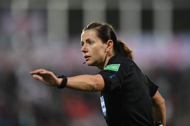 Referee Kateryna Monzul. (Photo by Michael Regan/Getty Images)