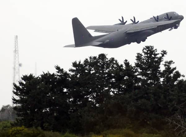 A military C130 Hercules.  (Photo by Matt Cardy/Getty Images)
