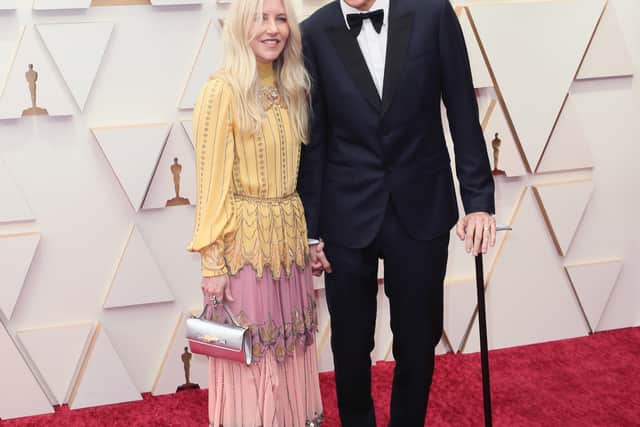 Catherine Goodman and Tony Hawk attend the 94th Annual Academy Awards at Hollywood and Highland on March 27, 2022 in Hollywood, California. (Photo by David Livingston/Getty Images)