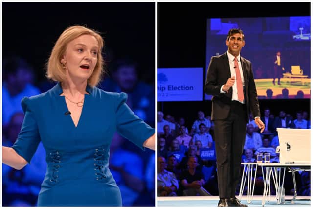 Liz Truss and Rishi Sunak appeared at a hustings event in Exeter