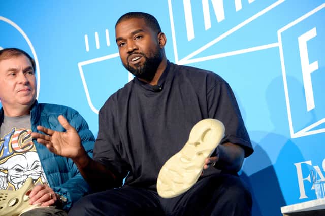 Steven Smith and Kanye West speak on stage at the “Kanye West and Steven Smith in Conversation with Mark Wilson” at the on November 07, 2019 in New York City. (Photo by Brad Barket/Getty Images for Fast Company)