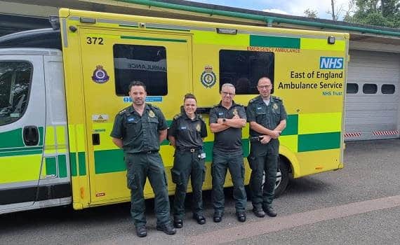 An emergency responder with the East of England Ambulance Service (EEAST) was saved by his colleagues after he had a heart attack  while treating a woman in cardiac arrest. 