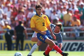 Colombian footballer Andres Escobar who was shot dead after Colombia went out of the 1994 World Cup. 