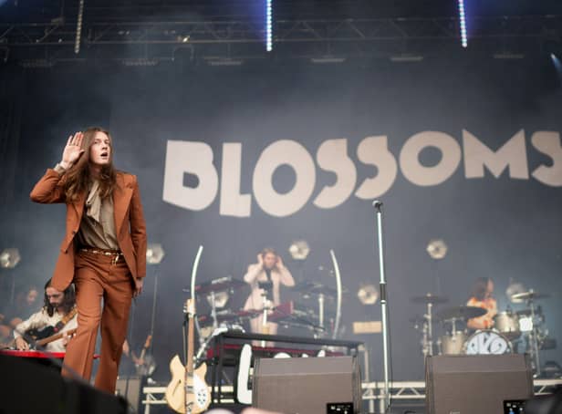 <p>Blossoms perform during day two of the Tramlines Festival 2021 at Hillsborough Park on July 24, 2021 in Sheffield, England. (Photo by Christopher Furlong/Getty Images)</p>