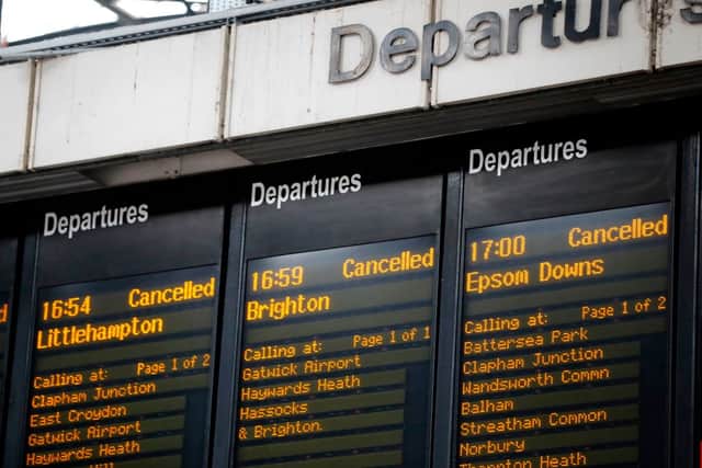Train cancellations and severe delays are expected