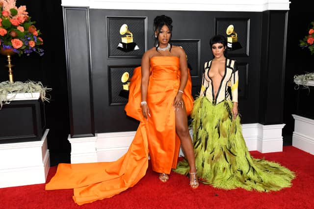  Megan Thee Stallion and Doja Cat attend the 63rd Annual GRAMMY (Getty Images)