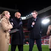 Amazon Prime TV presenters Gabby Logan, Thierry Henry, Peter Crouch and Roberto Martinez (Getty Images)