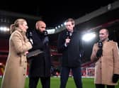 Amazon Prime TV presenters Gabby Logan, Thierry Henry, Peter Crouch and Roberto Martinez (Getty Images)