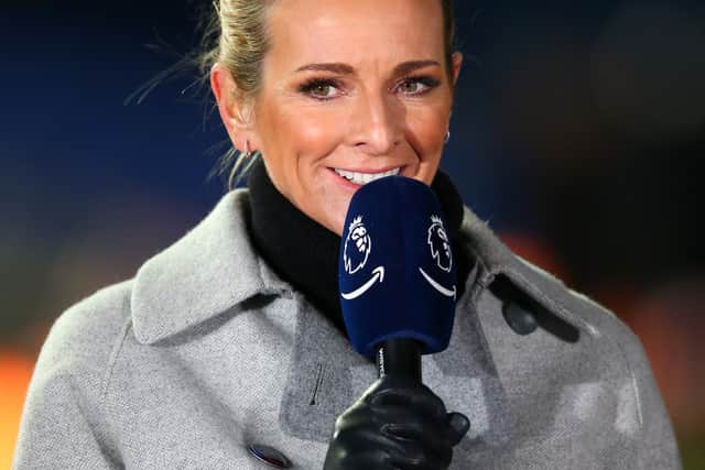 Gabby Logan was the host of Amazon Prime’s football coverage during the 2021/22 Premier League campaign (getty images)