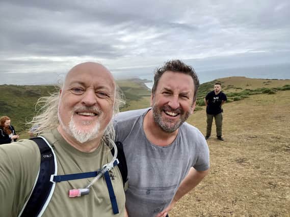 Comedians Bill Bailey and Lee Mack take on 100-mile charity walk, in honour of their friend Sean Lock. (Photo Credit: Bill Bailey/Just Giving/walkforseanlock)