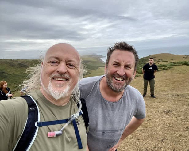 Comedians Bill Bailey and Lee Mack take on 100-mile charity walk, in honour of their friend Sean Lock. (Photo Credit: Bill Bailey/Just Giving/walkforseanlock)