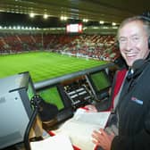 Sky television commentator Martin Tyler in the commentary box (Pic: Getty Images)