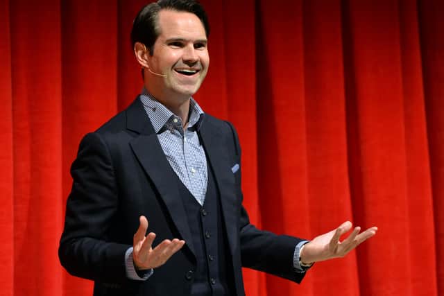 Jimmy Carr hosts Channel 4’s, 8 Out of 10 Cats - with Sean Lock as team captain.  (Photo by Anthony Harvey/Getty Images for Advertising Week)