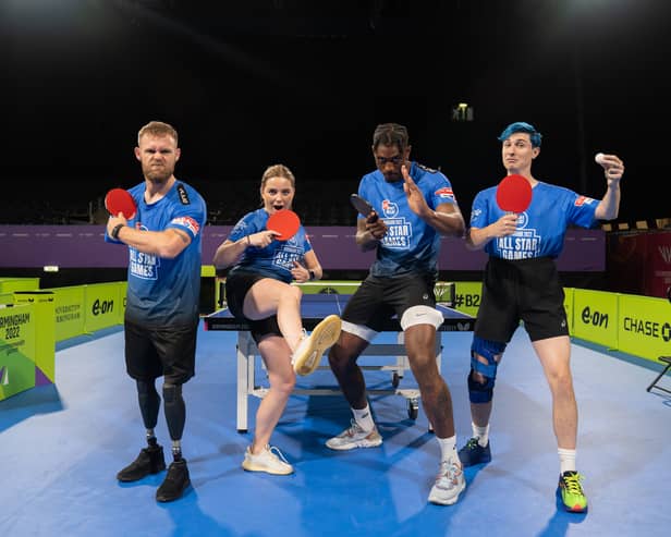Mark Ormrod, Ovie Soko, Tom Rosenthal and Sian Welby  during the Sport Relief All-Star Games: Birmingham 2022