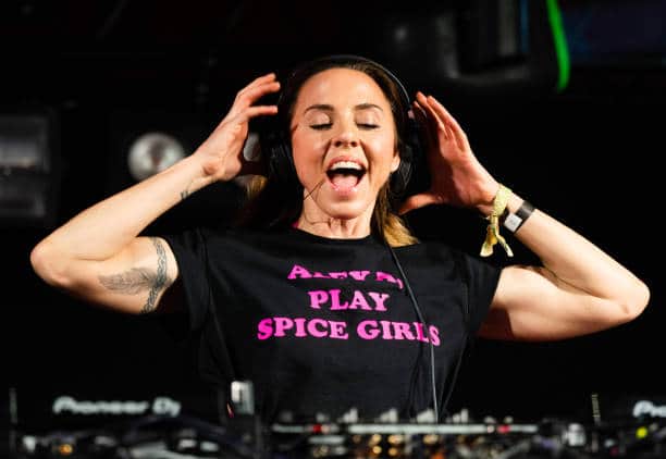 Mel C, who DJed at Glastonbury, has split with her boyfriend of seven years (Pic:Getty)