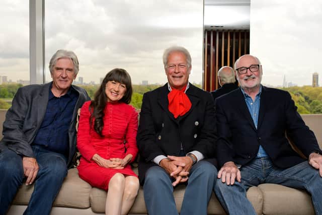 (L-R) Bruce Woodley, Judith Durham, Keith Potger and Athol Guy of The Seekers attend a photocall ahead of their 50th anniversary tour (Pic: Getty Images)