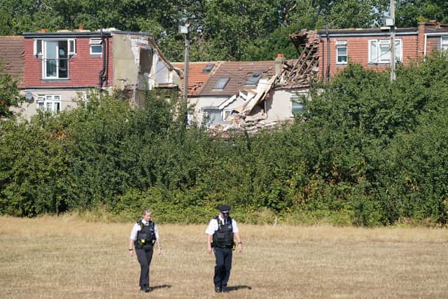 Emergency services at the scene in Galpin’s Road in Thornton Heath, south London (Photo: PA/Dominic Lipinski)