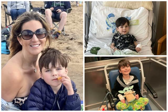 Albie Tilford, five, was diagnosed with Chronic Granulomatous Disease (CGD) last month - leaving him in need of a life-saving bone marrow transplant.