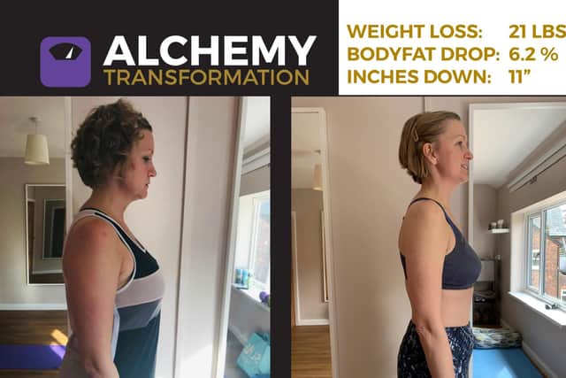 Helen Dimmick lost 21lbs for her wedding day with a bespoke training programme (Pic: Alchemy Training)