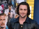 British actor Aaron Taylor-Johnson lost a chunk of his hand whilst filming Bullet Train. (Photo by Jon Kopaloff/Getty Images)