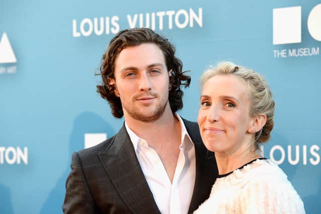 Director Sam Taylor-Johnson (R) and actor Aaron Taylor-Johnson (Photo by Frazer Harrison/Getty Images)