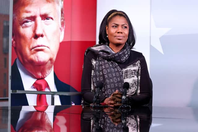 Omarosa Manigault Newman prepares for the special election program, AMERICA DECIDES, on Sunday, November 1 in Washington D.C. (Photo by Paul Morigi/Getty Images for Sky News)