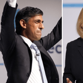 Tory leadership candidates Rishi Sunak and Liz Truss took questions while at a hustings event in Darlington. (Credit: PA)