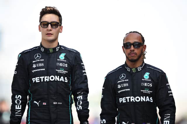 George Russell and his teammate Lewis Hamilton