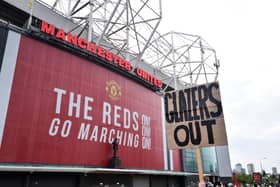 Fans protest Glazer ownership of Manchester United in 2021 