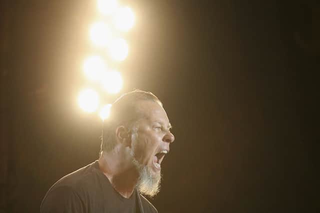 Questions were raised on TikTok over the alleged neo-Nazi symbol on Metallica lead guitarist James Hetfield’s guitar. (Credit: Getty Images)