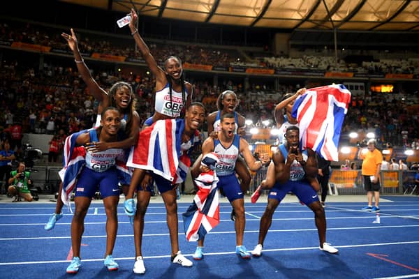 Team GB celebrate gold in 2018 European Championships