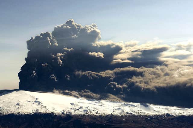 The volcanic eruption in 2010 created a huge ash cloud which grounded flights for days