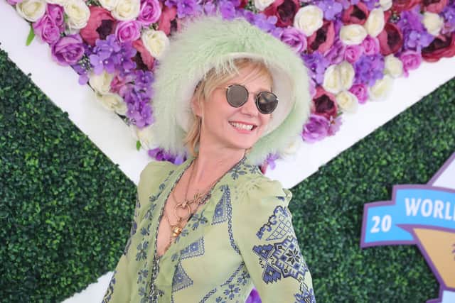 Anne Heche attends the 2021 Breeders’ Cup VIP Event at Del Mar Race Track on November 06, 2021 in Del Mar, California. (Photo by Leon Bennett/Getty Images)
