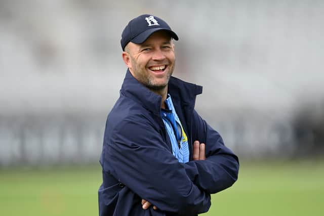 Jonathan Trott in May 2022 with Warwickshire