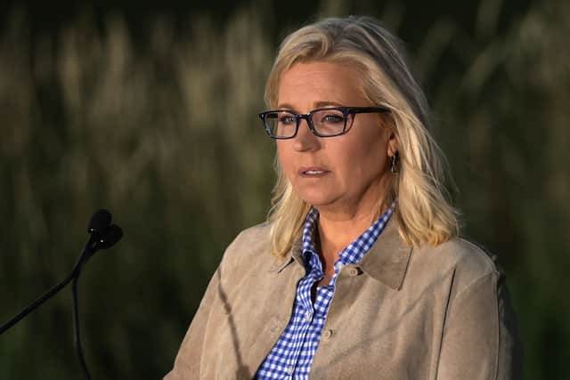 Three-term congresswoman Liz Cheney gave a concession speech to her supporters in Jackson, Wyoming. Credit: Alex Wong/Getty Images