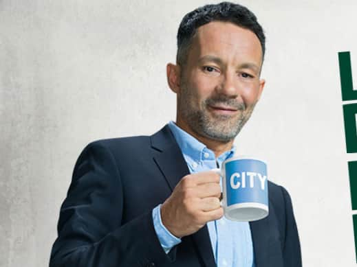 Rhodri Giggs is a promotional image for the Paddy Power advert.