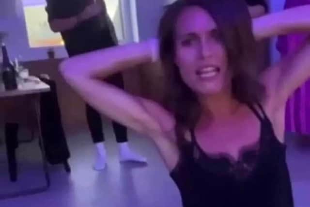 Sanna Marin was seen dancing and appeared to be drunk in the video which has sparked controversy in Finland. (Credit: Twitter)