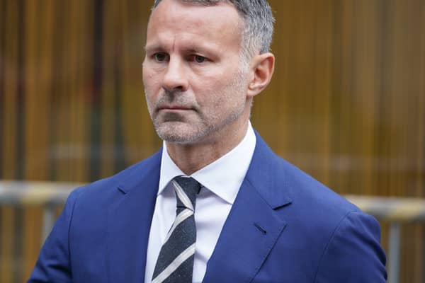 Ryan Giggs arriving at court.
