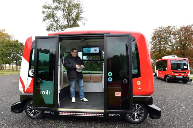 The Government says that driverless vehicles could ‘revolutionise’ public transport’ (Photo by CHRISTOF STACHE/AFP via Getty Images)