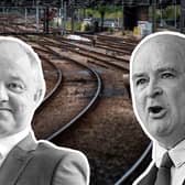 Network Rail boss Andrew Haines is one of the people sitting around the negotiating table with RMT leader Mick Lynch (images: Network Rail/Getty Images/AFP)