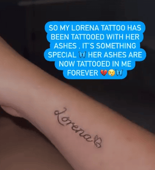 Lauren Goodger posted a tattoo of her daughter’s name on Instagram (Pic: Lauren Goodger/Instagram)