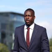 Manchester City footballer Benjamin Mendy arrives at Chester Crown Court where he is accused of eight counts of rape, one count of sexual assault and one count of attempted rape, relating to seven young women.