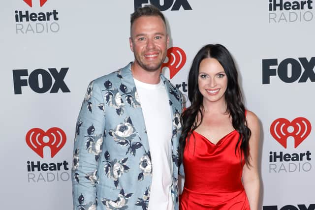 Nick Thompson and Danielle Ruhl attend the 2022 iHeartRadio Music Awards at The Shrine Auditorium in Los Angeles, California on March 22, 2022. (Photo by Frazer Harrison/Getty Images)