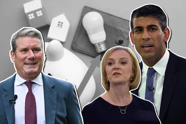 Rishi Sunak, Liz Truss and Keir Starmer have all announced very different plans to deal with the cost of living crisis and soaring energy bills. Credit: NationalWorld