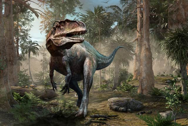 The Acrocanthosaurus was a predecessor of the T-Rex (image: Adobe)